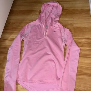 PINK HALF ZIP NIKE WORK OUT JACKET